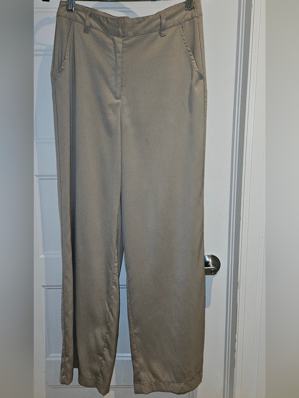 Max Studio Neutral Taupe Straight-Leg Pants